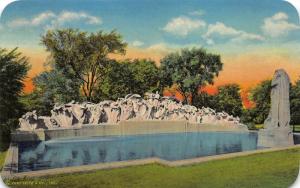 Chicago Illinois 1950s Postcard Fountain Of time Washington Park