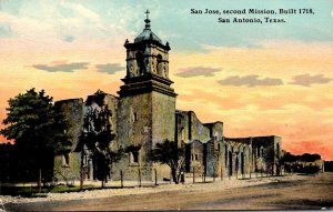 Texas San Antonio Mission San Jose Second Mission Built 1720 Curteich