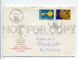 3024288 CHESS Switzerland COVER special cancel #24288