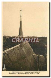 Old Postcard Montmorency Church St Martin La Fleche with the Crown Ducal