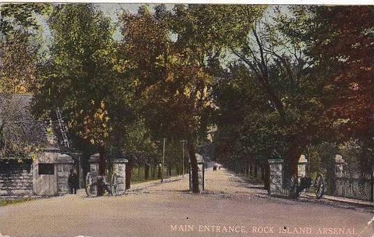 Illinois Rock Island Arsenal Main Entrance 1916