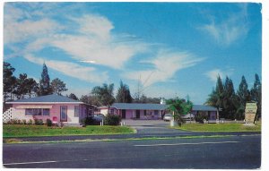 US Halcyon Lodge, Eau Gallie, Florida. Stamped and mailed in 1959.