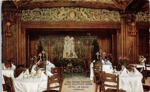 1911 The Three Graces Blue Fountain Room Hotel La Salle Chicago IL Postcard