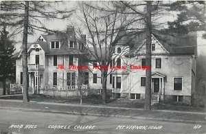 IA, Mount Vernon, Iowa, RPPC, Cornell College, Rood Hall, LL Cook No H3