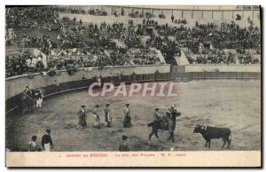 Old Postcard Bullfight Bullfight Arenes de Beziers The game of spades