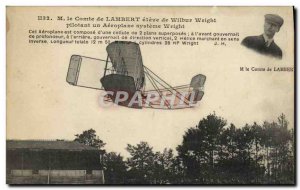 Old Postcard Jet Aviation M Lambert Earl student of Wilbur Wright