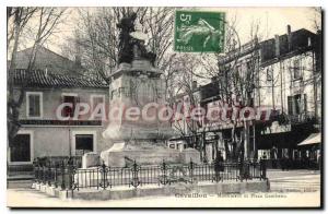 Postcard Old Vaucluse Cavaillon Monument and Place Gambetta