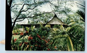 Maui Hawaii HI Postcard Tropical Longhouse Restaurant Dance Floor c1960 Vintage