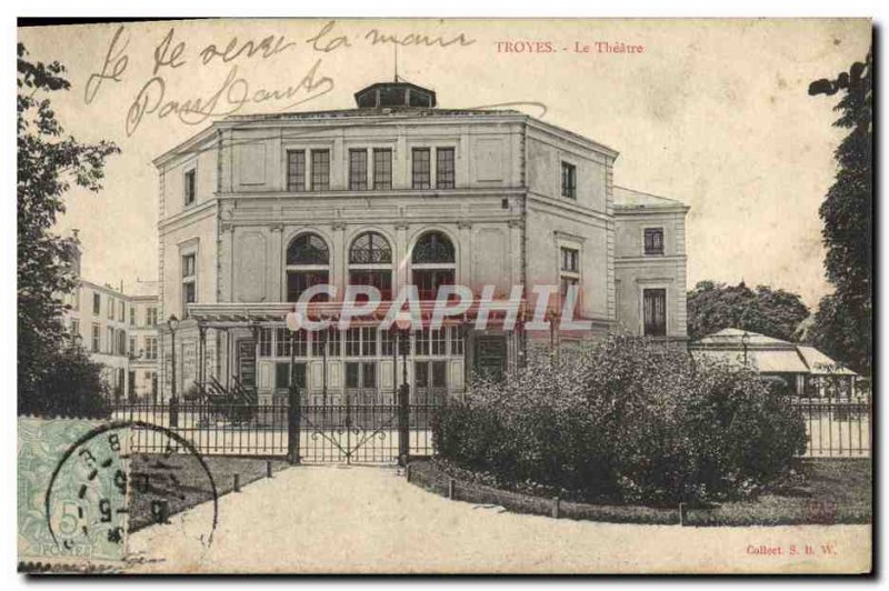 Postcard Old Theater Troyes