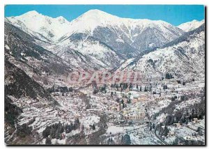 Modern Postcard St Martin Vesubie March Alp aerial view in winter General