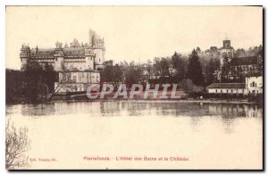 Old Postcard Pierrefonds The Hotek Baths and the Castle