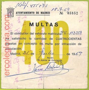af3903 - SPAIN - MULTA - TRAFIC FINE-