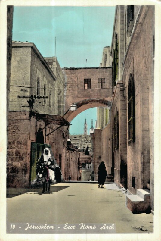 Israel Jerusalem Ecce Homo Arch Vintage RPPC 07.40