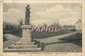 Postcard Old House Mother of Mercy - Court of Honor - Statue of St. Joseph