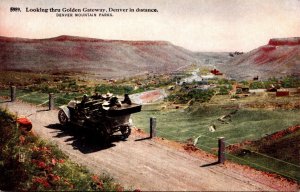 Colorado Denver Mountain Pass Looking Through Golden Gateway