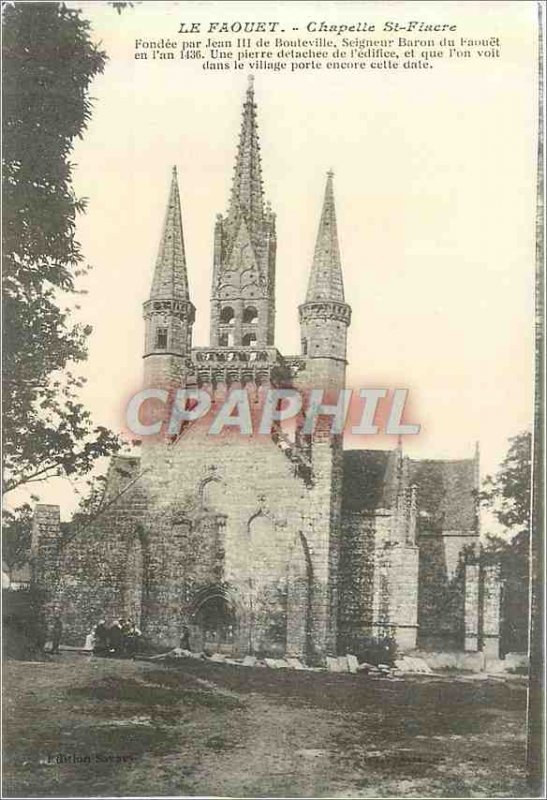 Old Postcard The Faouet Chapel St Fiacre