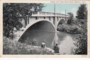 Iowa Spencer Bridge Over Little Sioux River Curteich