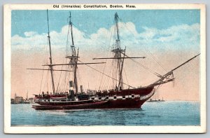 Postcard US Navy Ship - Old Ironsides USS Constitution - Boston, Massachusetts