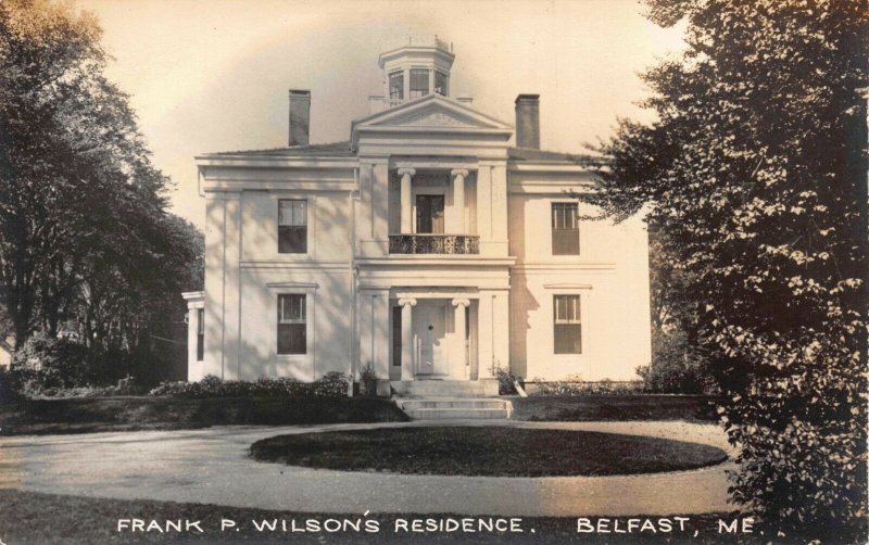 Real Photo Postcard Frank P. Wilson's Residence in Belfast, Maine~117906 