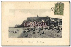 Old Postcard Etretat The Beach