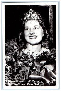 c1940's Joyce Sommerlade Queen Joyce Grant High School RPPC Photo Postcard