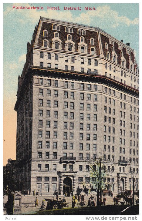 DETROIT, Michigan, 1900-1910's; Pontcharbrain Hotel