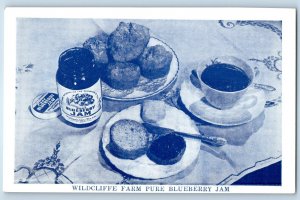 1940 Bothell Washington Postcard Wildcliffe Farm Pure Blueberry Jam Chas Thomsen