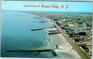 Postcard AERIAL VIEW SCENE Ocean City New Jersey NJ AK3896
