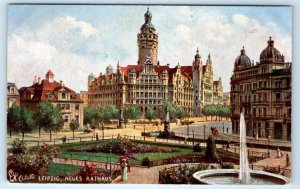 TUCK Oilette~ LEIPZIG Neus Rathaus GERMANY Postcard