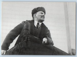 Moscow Russia Postcard V. I. Lenin on the Podium MK International Book 1918