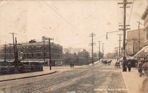 RPPC CLOTHES SIGN CLEARY SQUARE HYDE PARK MASSACHUSETTS REAL PHOTO POSTCARD 1911