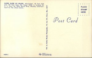 Biloxi MS Super Slide Amusement Park Postcard