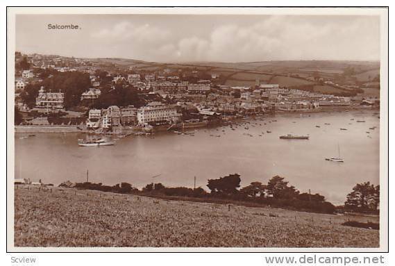 RP, Panorama, Boats, Salcombe (Devon), England, UK, 1920-1940s