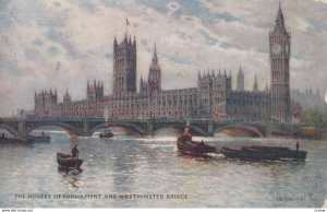 Houses of Parliament &Westminster Bridge, 1900-10s; TUCK 7898