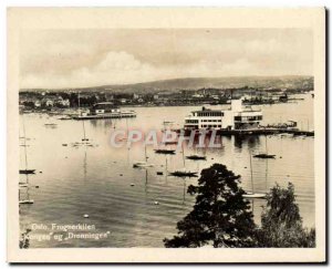 Postcard Modern Oslo Frognerkilen Kongon Og Dronningen