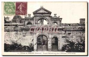 Old Postcard Chateau de Kerjean Finistee of Portal Entrance of the Court of H...