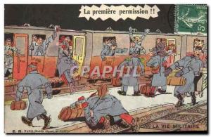  Vintage Postcard Fantasy Militaria Train It first permission