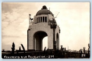 Cuauhtémoc Mexico Postcard Monumento a la Revolucion c1930's RPPC Photo