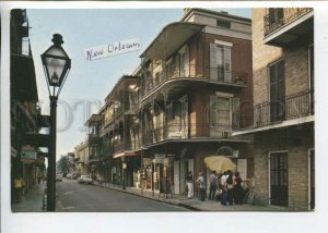 442109 USA New Orleans Saint Peter street advertising Old postcard
