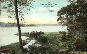 Pensacola Florida FL River Scene 1900s-1910s Postcard