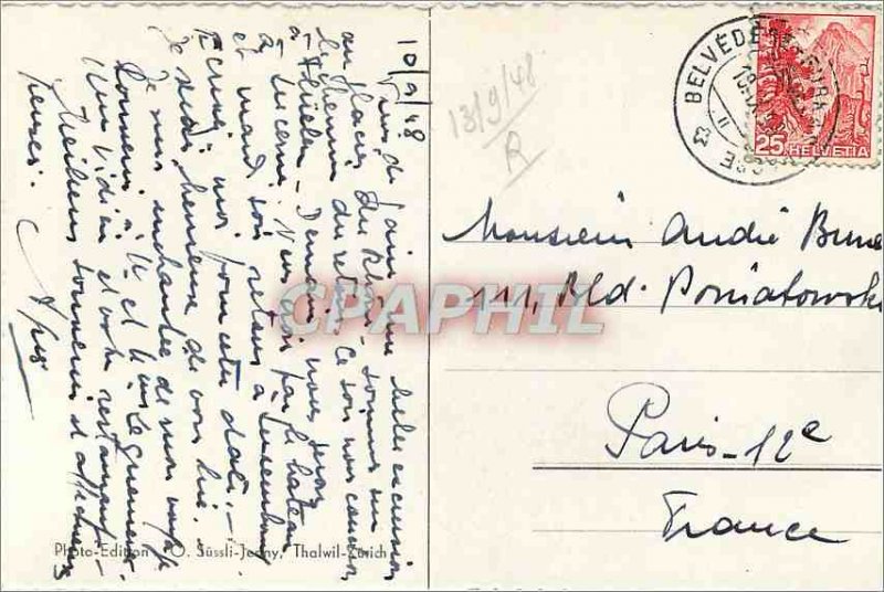 Postcard Modern Belvedere Furka Walliser Alpen