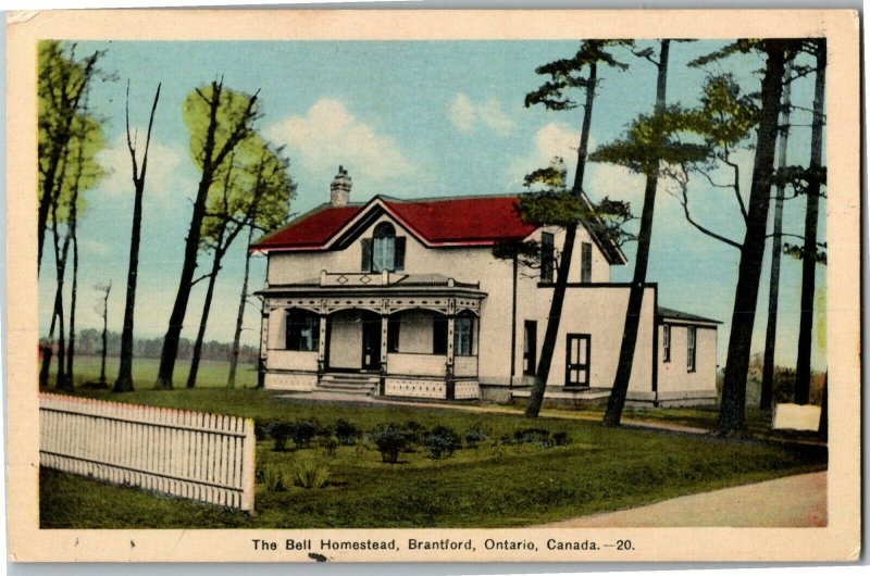 The Bell Homestead, Brantford Ontario Vintage Postcard K40