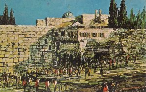 JUDAICA, Jewish New Year Greeting, Jerusalem, Kotel, Chanukah Western Wall1968