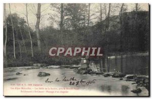 Old Postcard The Alps Mancelles the banks of the Sarthe near Le Moulin Neuf S...