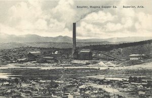 c1910 Superior Arizona Smelter Magma Copper Mining occupation Postcard 25-12072