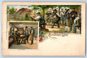 Thuringia Germany Postcard Greetings from the Altenburg Region Multiview c1905