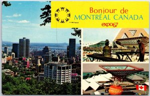 VINTAGE POSTCARD CANADIAN & THEMED PAVILLIONS AT THE MONTREAL CANADA EXPO 1967