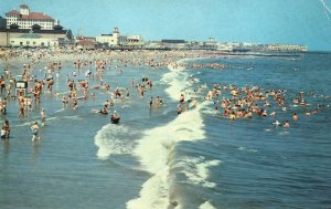 Vintage Postcard 1961 Favorite Bathing Miles Of Guarded Beaches Ocean City NJ