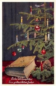 Frohe Weihnachten Ein gutes Neues Jahr Christmas Tree Happy New Year Postcard