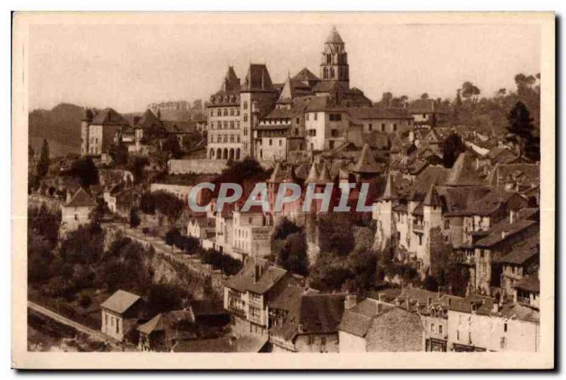 Old Postcard Uzerche (Correze) General view